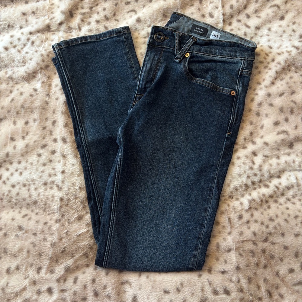 Volcom Vorta Slim Straight Dark Wash Jeans